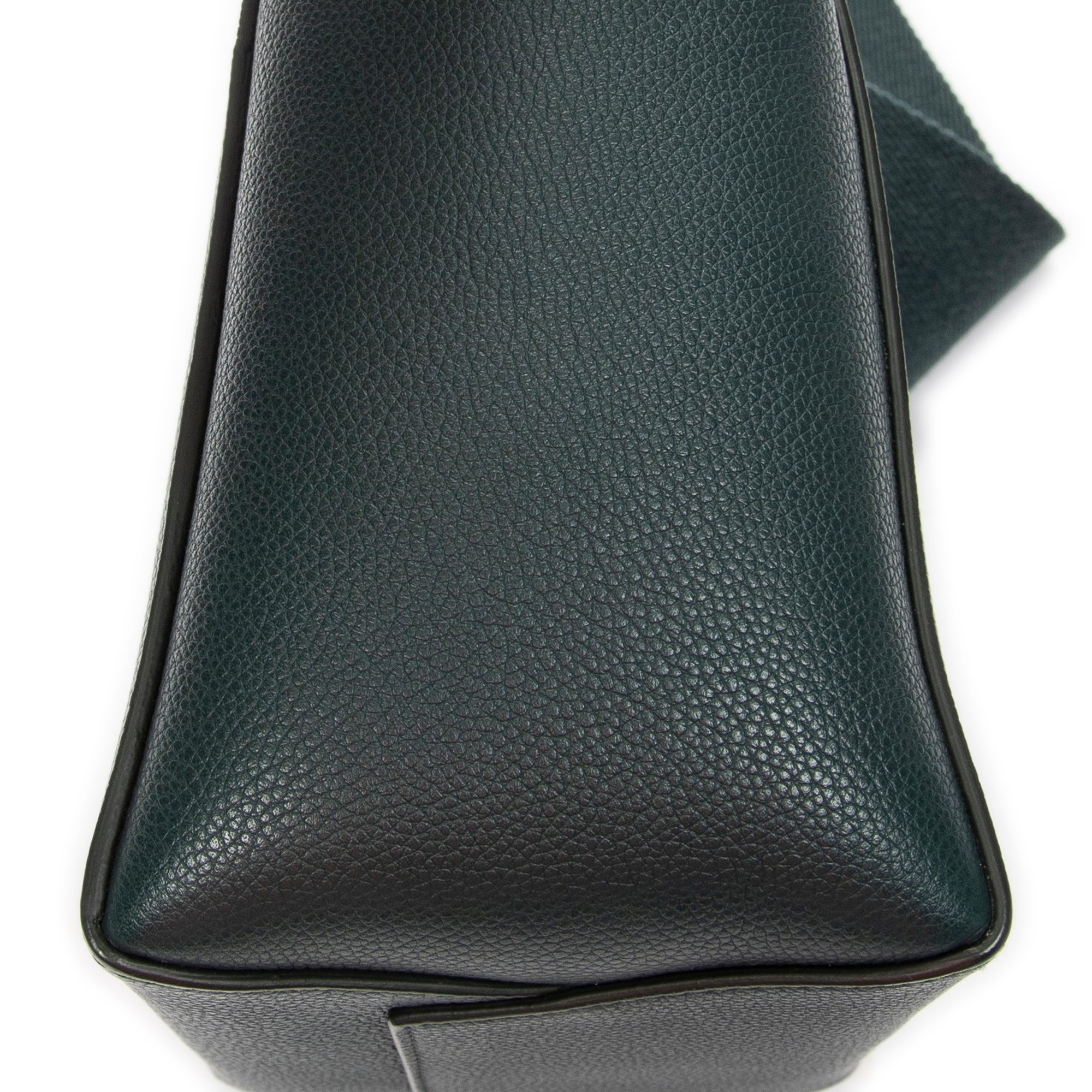 Shoulder Bag Bucket Bag Green Grained Leather