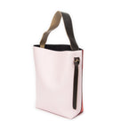 Shoulder Bag Twisted Cabas Red Smooth Leather