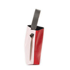 Shoulder Bag Twisted Cabas Red Smooth Leather