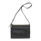Shoulder Bag Large Trio Crossbody Black Calfskin Leather