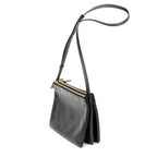 Shoulder Bag Large Trio Crossbody Black Calfskin Leather