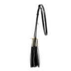 Shoulder Bag Small Trio Crossbody Black Calfskin Leather