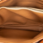 Shoulder Bag Bucket Tote Brown Macadam Coated Canvas
