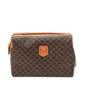 Pouch Frame Toiletry Pouch Brown Macadam Coated Canvas