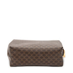 Pouch Frame Toiletry Pouch Brown Macadam Coated Canvas