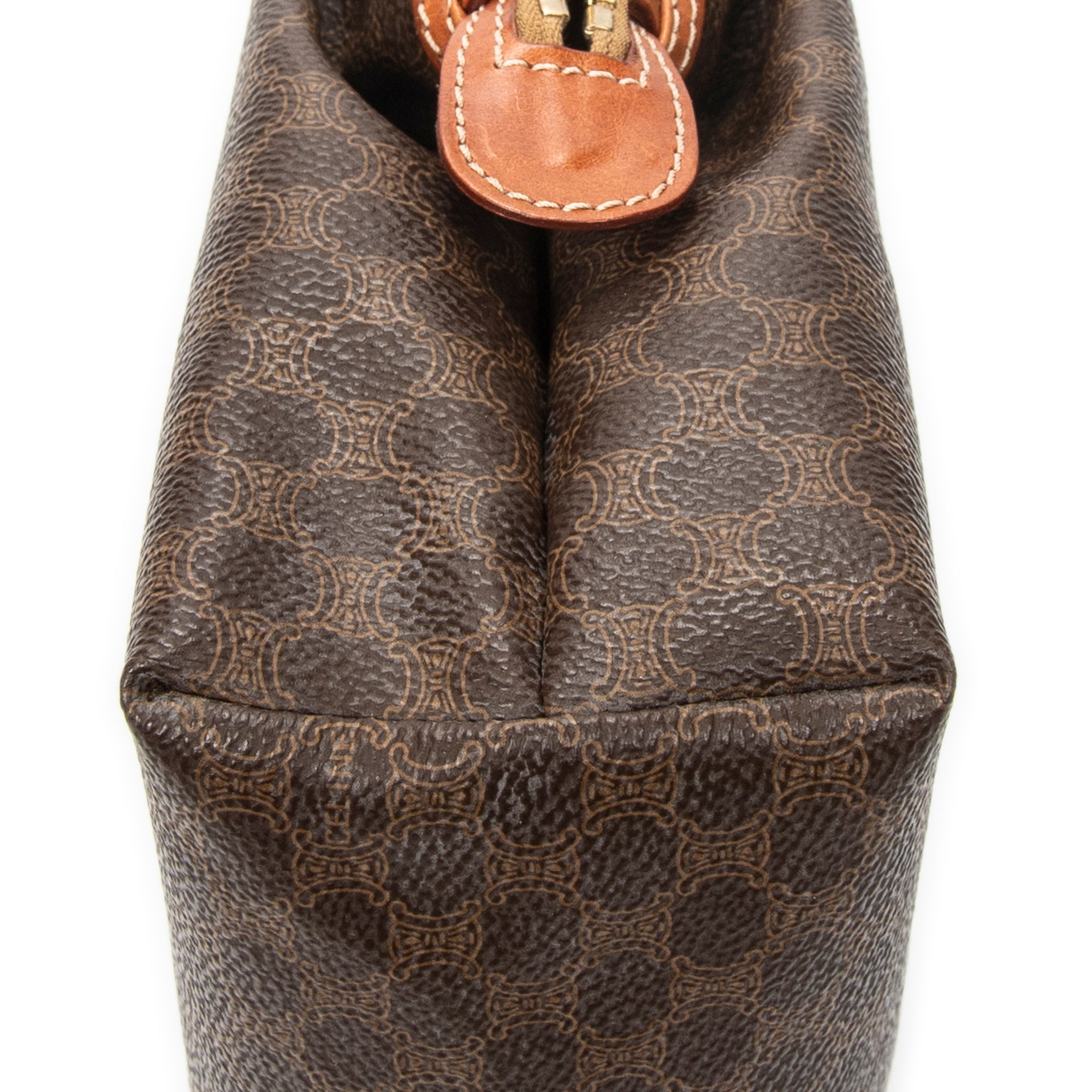 Pouch Frame Toiletry Pouch Brown Macadam Coated Canvas