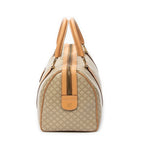 Handbag Small Boston Beige Macadam Coated Canvas