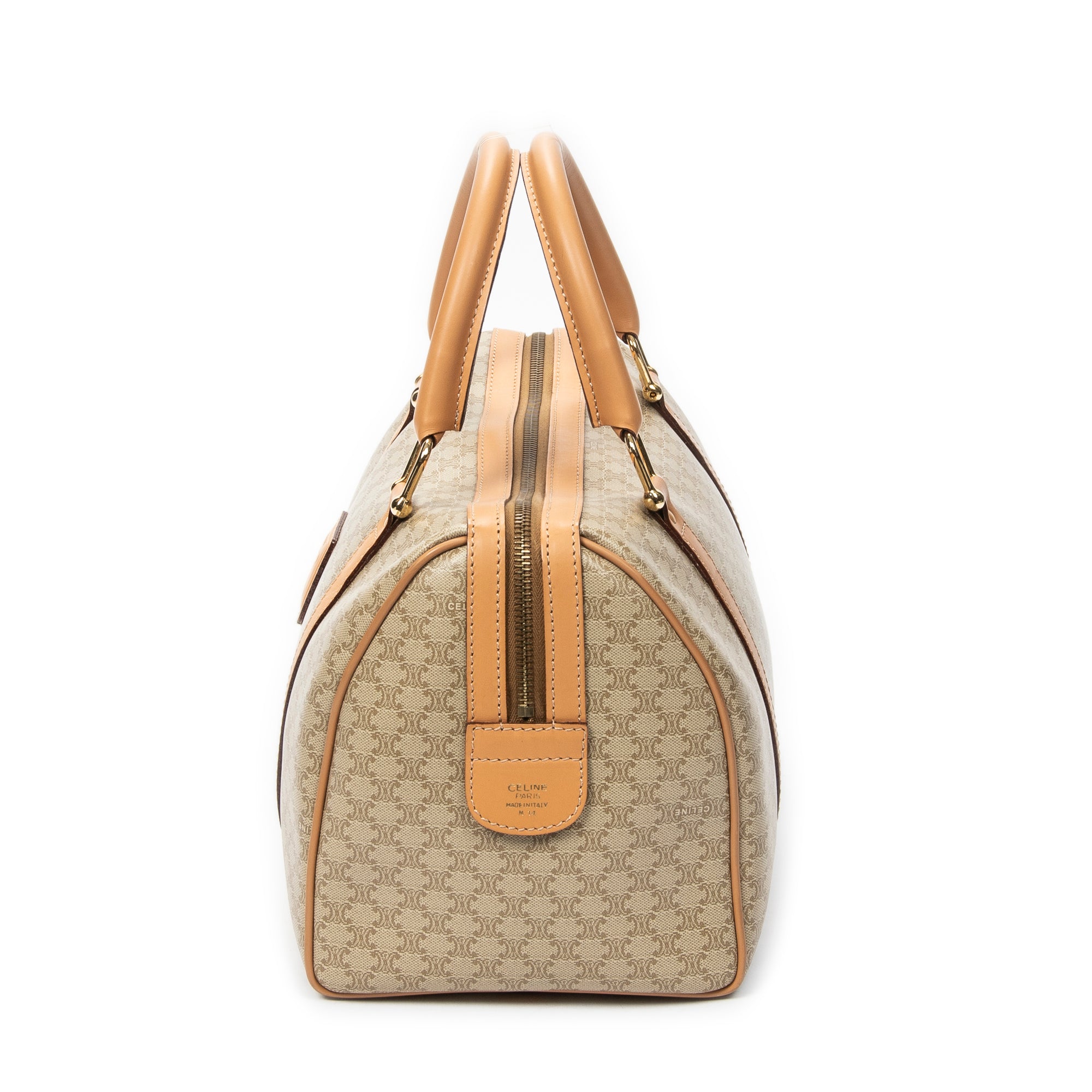 Handbag Small Boston Beige Macadam Coated Canvas