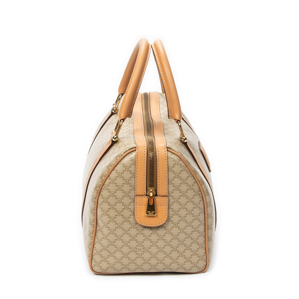 Handbag Small Boston Beige Macadam Coated Canvas