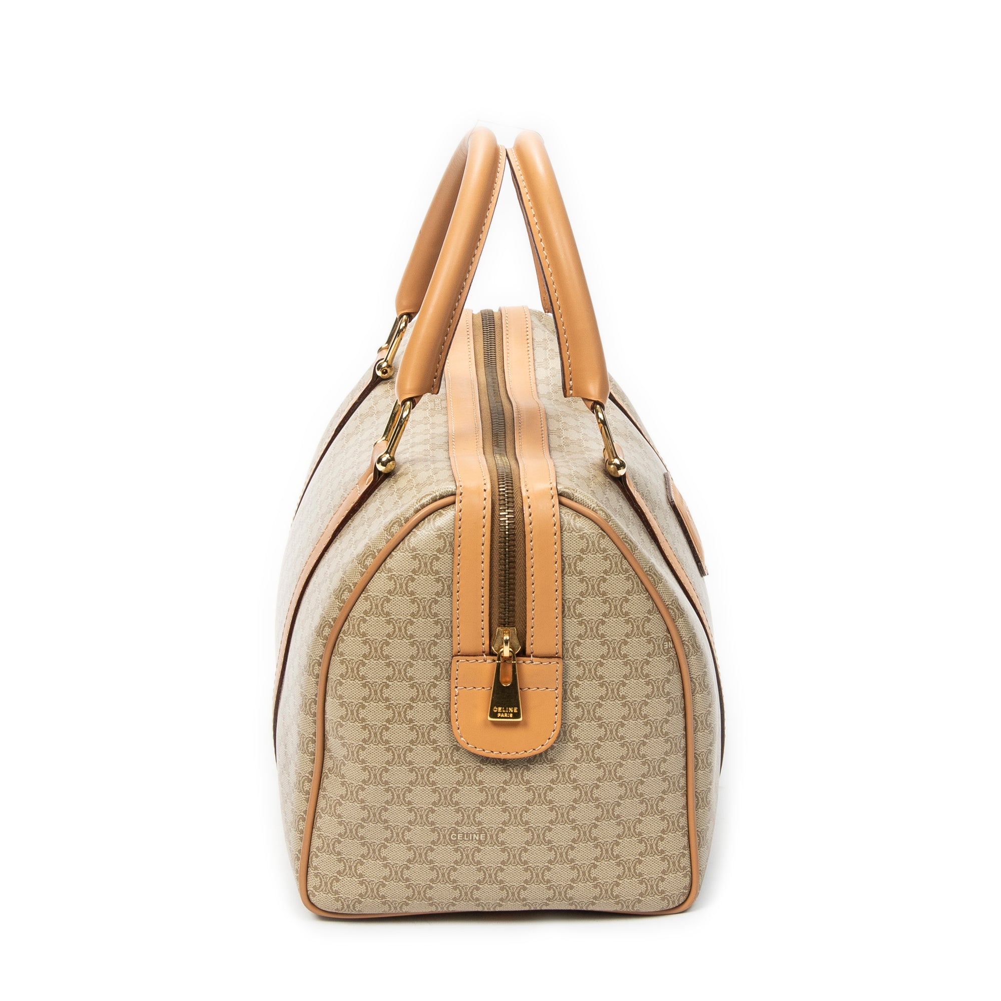 Handbag Small Boston Beige Macadam Coated Canvas