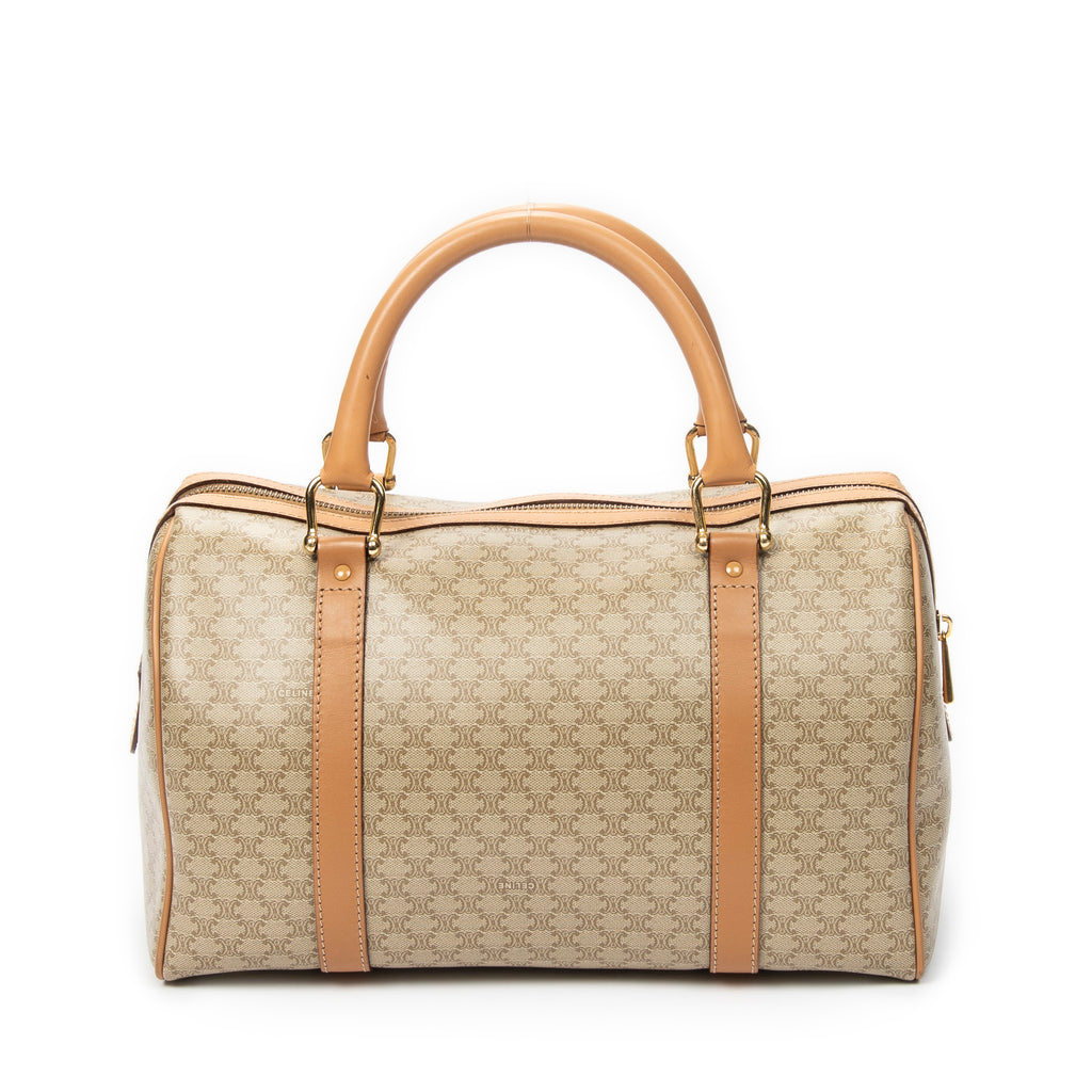 Handbag Small Boston Beige Macadam Coated Canvas