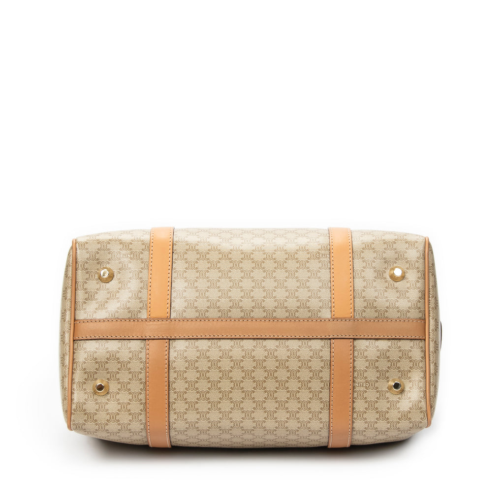 Handbag Small Boston Beige Macadam Coated Canvas
