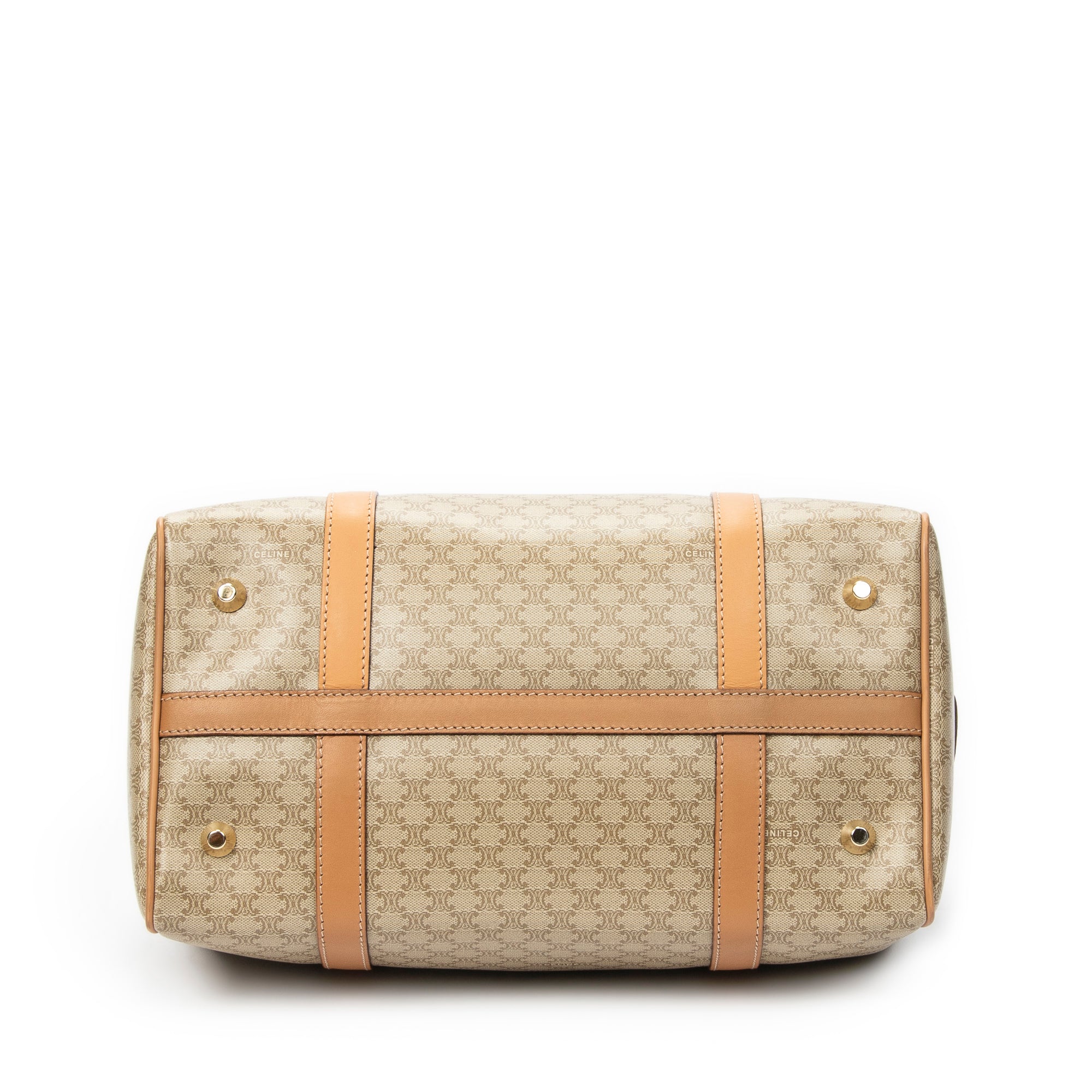 Handbag Small Boston Beige Macadam Coated Canvas