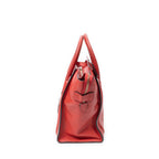 Shoulder Bag Mini Luggage Red Grained Leather