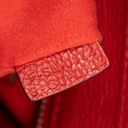 Shoulder Bag Mini Luggage Red Grained Leather