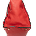 Handbag Mini Luggage Red Grained Leather
