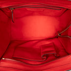 Handbag Mini Luggage Red Grained Leather