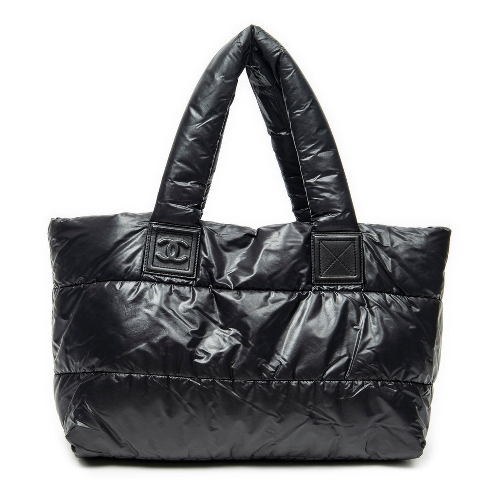 Shoulder Bag Medium Coco Cocoon Reversible Tote Black Nylon Canvas