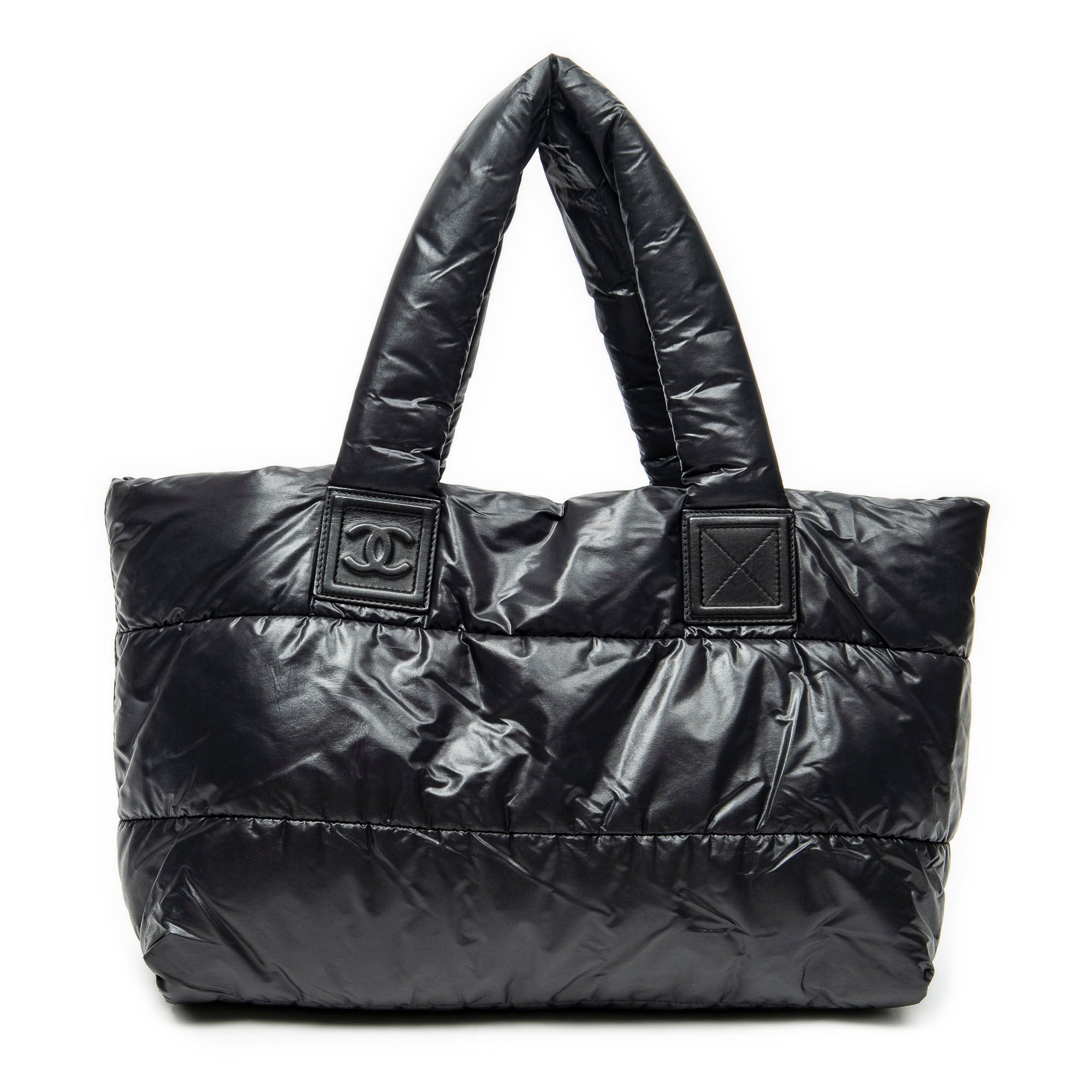 Shoulder Bag Medium Coco Cocoon Reversible Tote Black Nylon Canvas