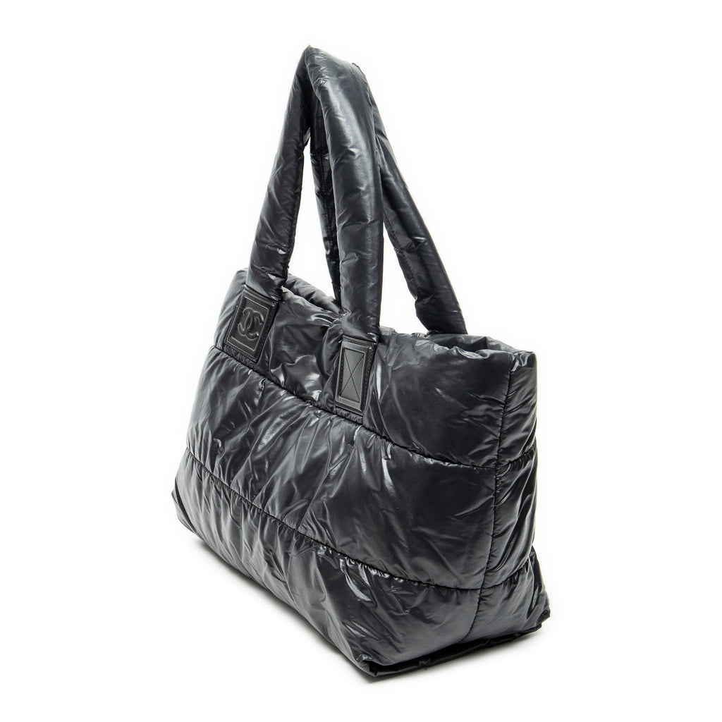 Shoulder Bag Medium Coco Cocoon Reversible Tote Black Nylon Canvas