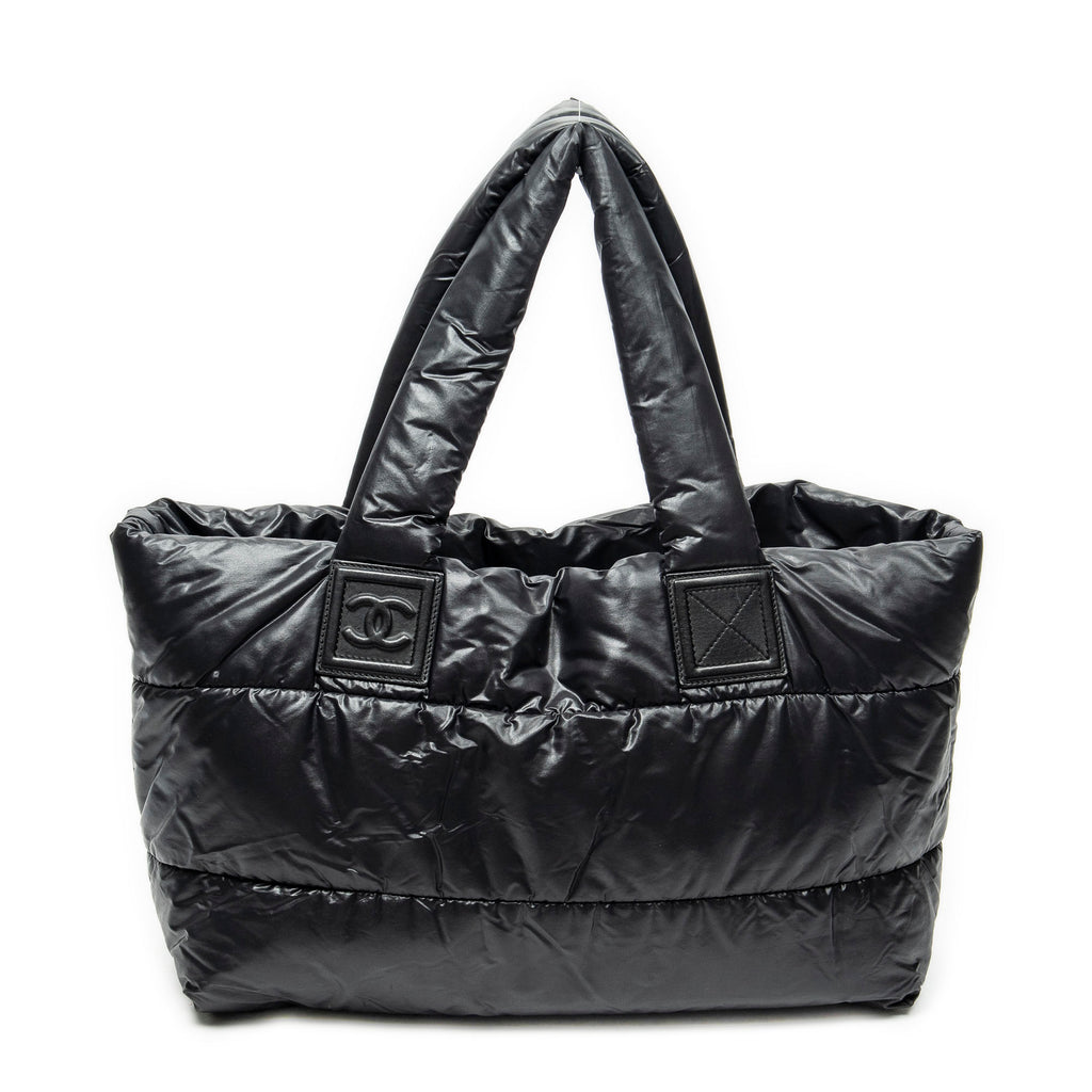Shoulder Bag Medium Coco Cocoon Reversible Tote Black Nylon Canvas