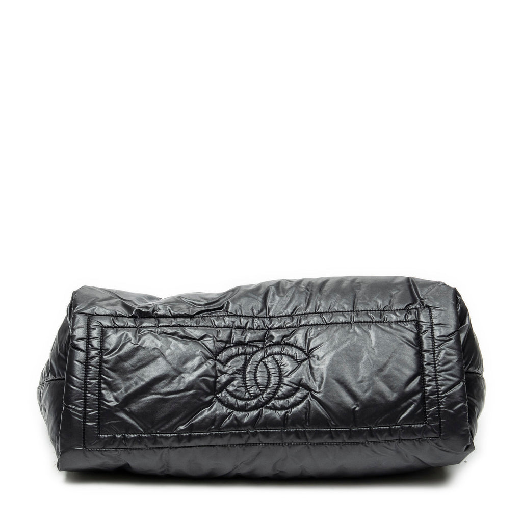 Shoulder Bag Medium Coco Cocoon Reversible Tote Black Nylon Canvas