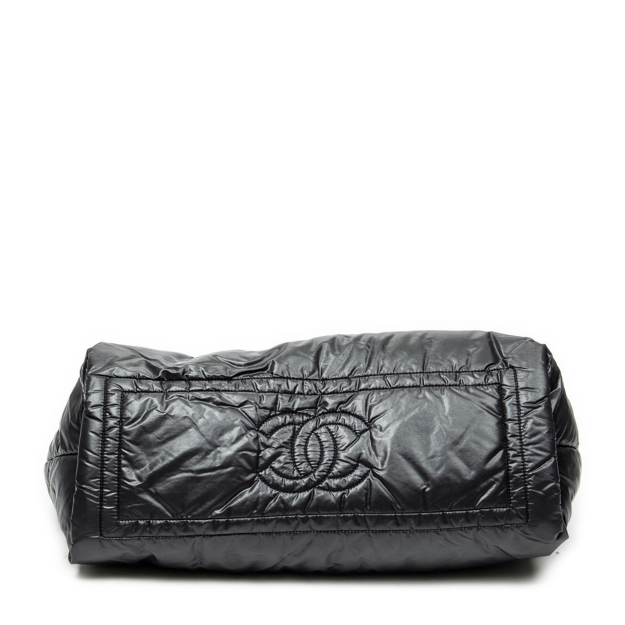 Shoulder Bag Medium Coco Cocoon Reversible Tote Black Nylon Canvas