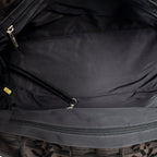 Shoulder Bag New Travel Line Small Shopping Tote Dark Brown New Travel Line Print Nylon Canvas