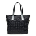 Shoulder Bag New Travel Line Zip Shopping Tote Black New Travel Line Print Nylon Canvas