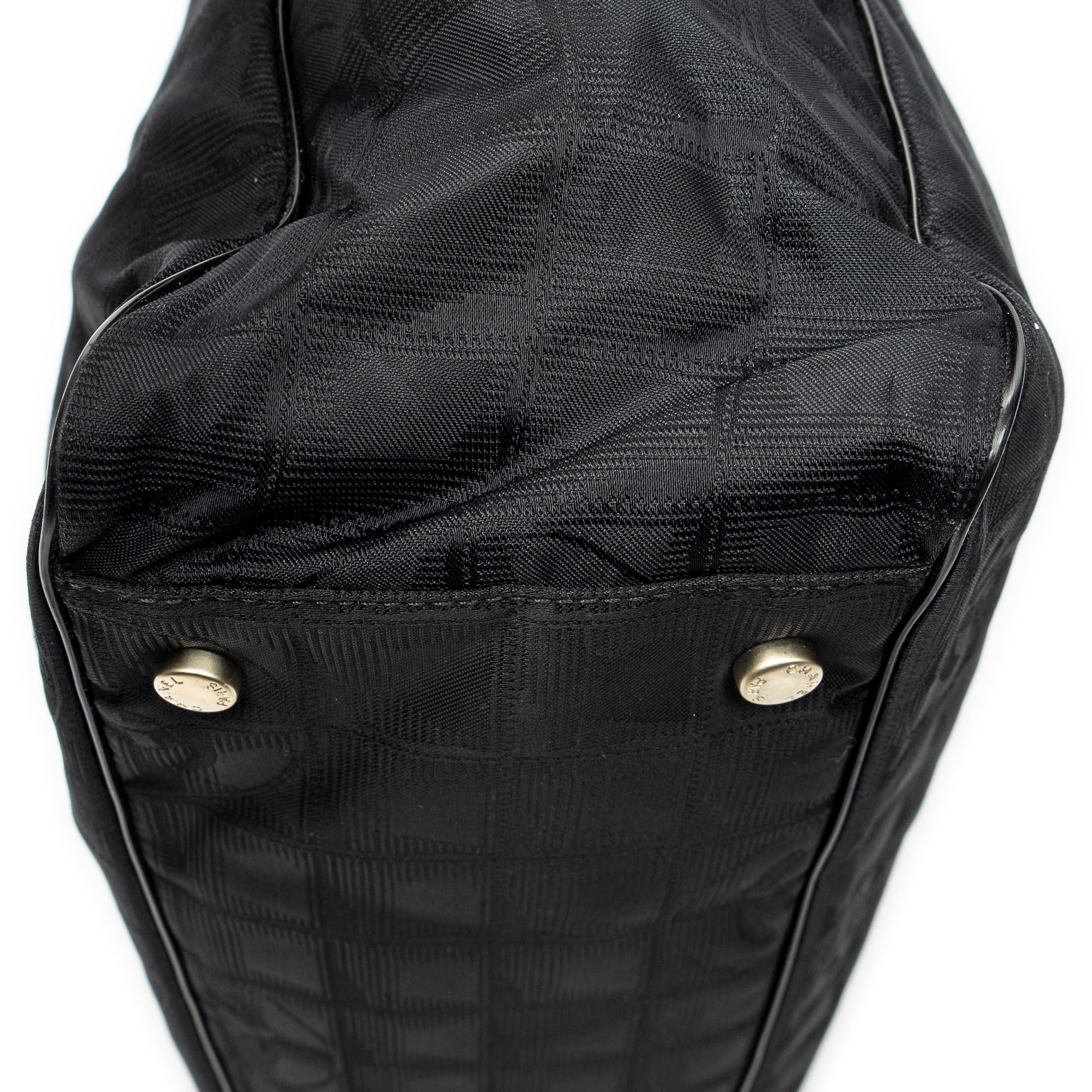 Shoulder Bag New Travel Line Zip Shopping Tote Black New Travel Line Print Nylon Canvas