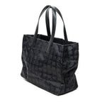 Shoulder Bag New Travel Line Medium Shopping Tote Black New Travel Line Print Nylon Canvas
