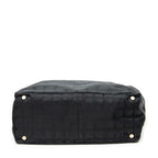 Shoulder Bag New Travel Line Medium Shopping Tote Black New Travel Line Print Nylon Canvas