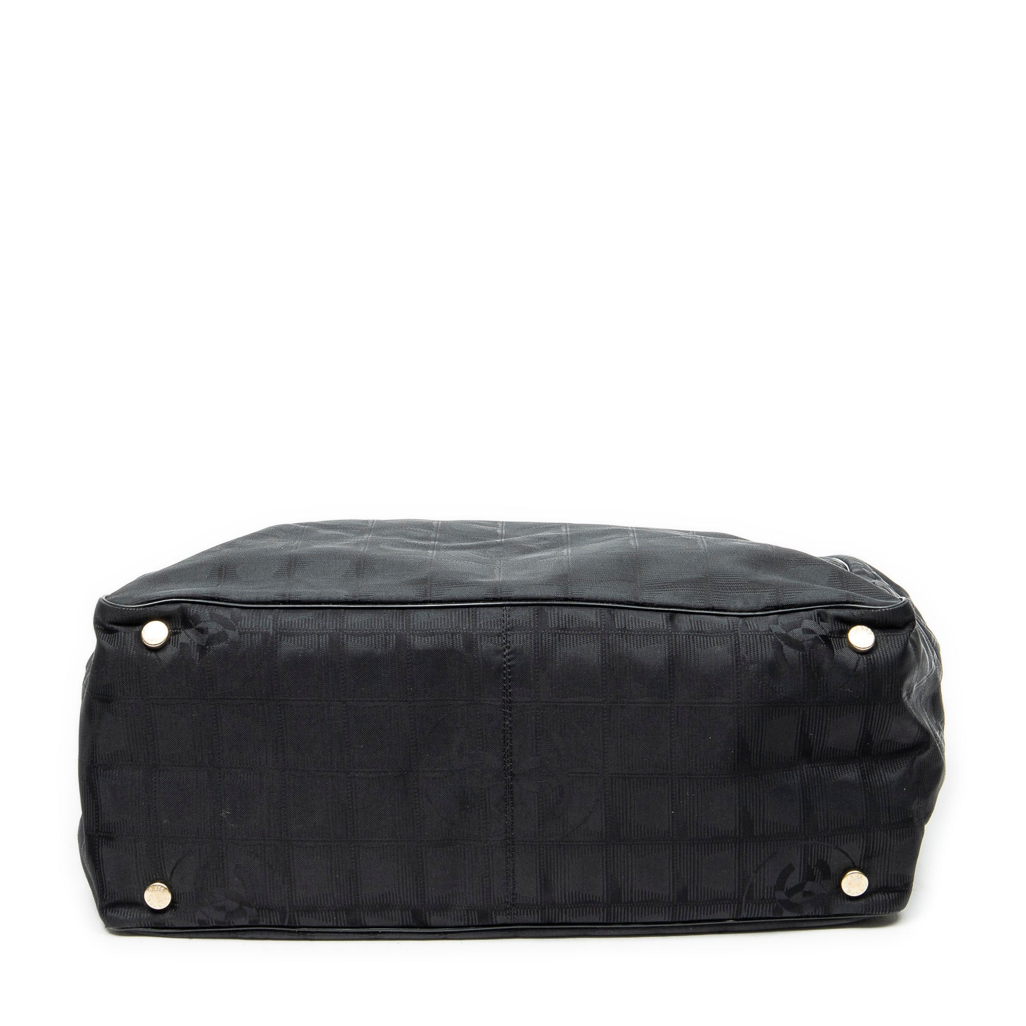 Shoulder Bag New Travel Line Medium Shopping Tote Black New Travel Line Print Nylon Canvas