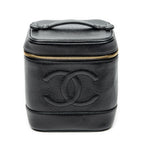 Pouch Timeless Tall Vanity Case Black Caviar Leather