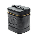 Pouch Timeless Tall Vanity Case Black Caviar Leather