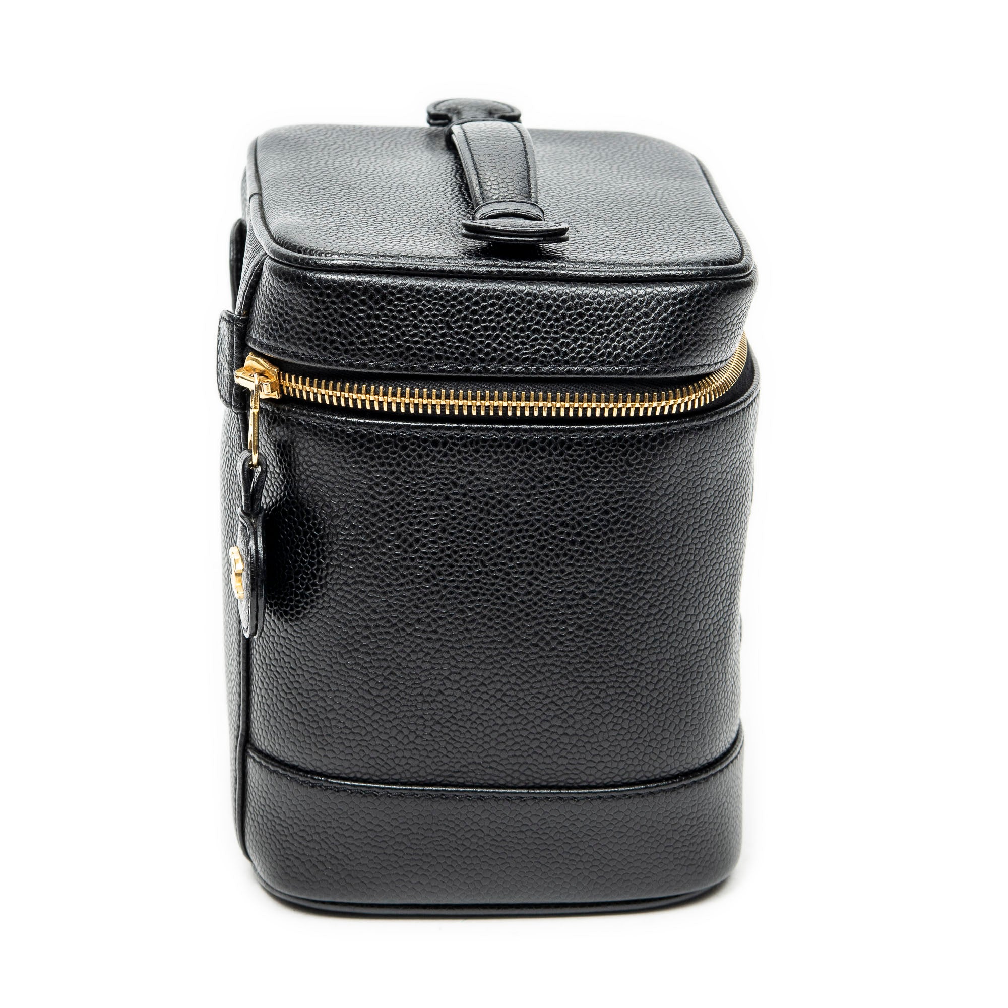 Pouch Timeless Tall Vanity Case Black Caviar Leather