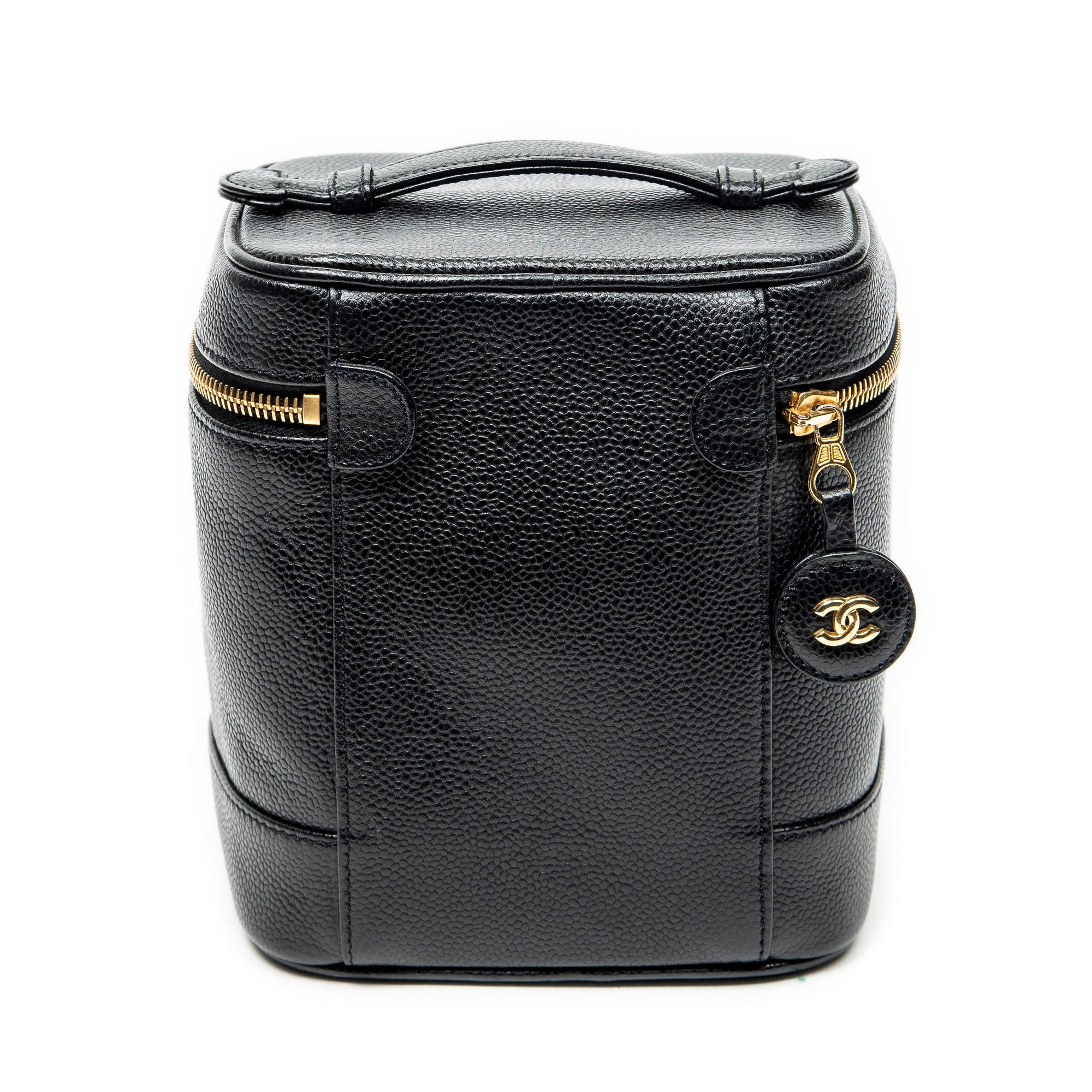 Pouch Timeless Tall Vanity Case Black Caviar Leather