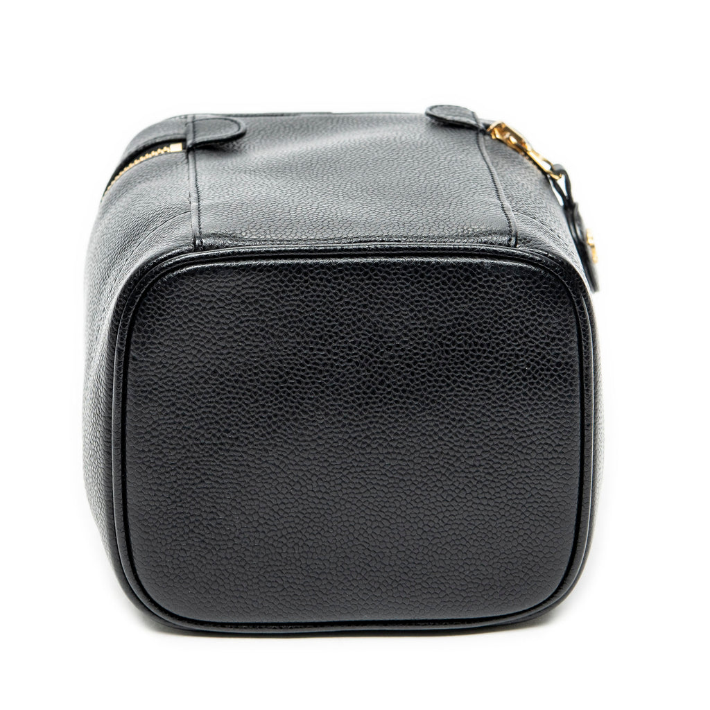 Pouch Timeless Tall Vanity Case Black Caviar Leather