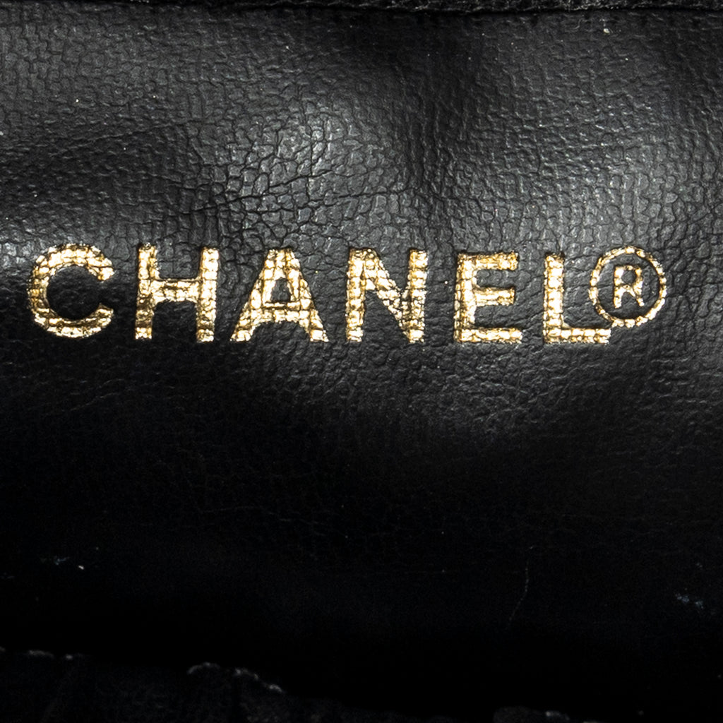 Pouch Timeless Tall Vanity Case Black Caviar Leather