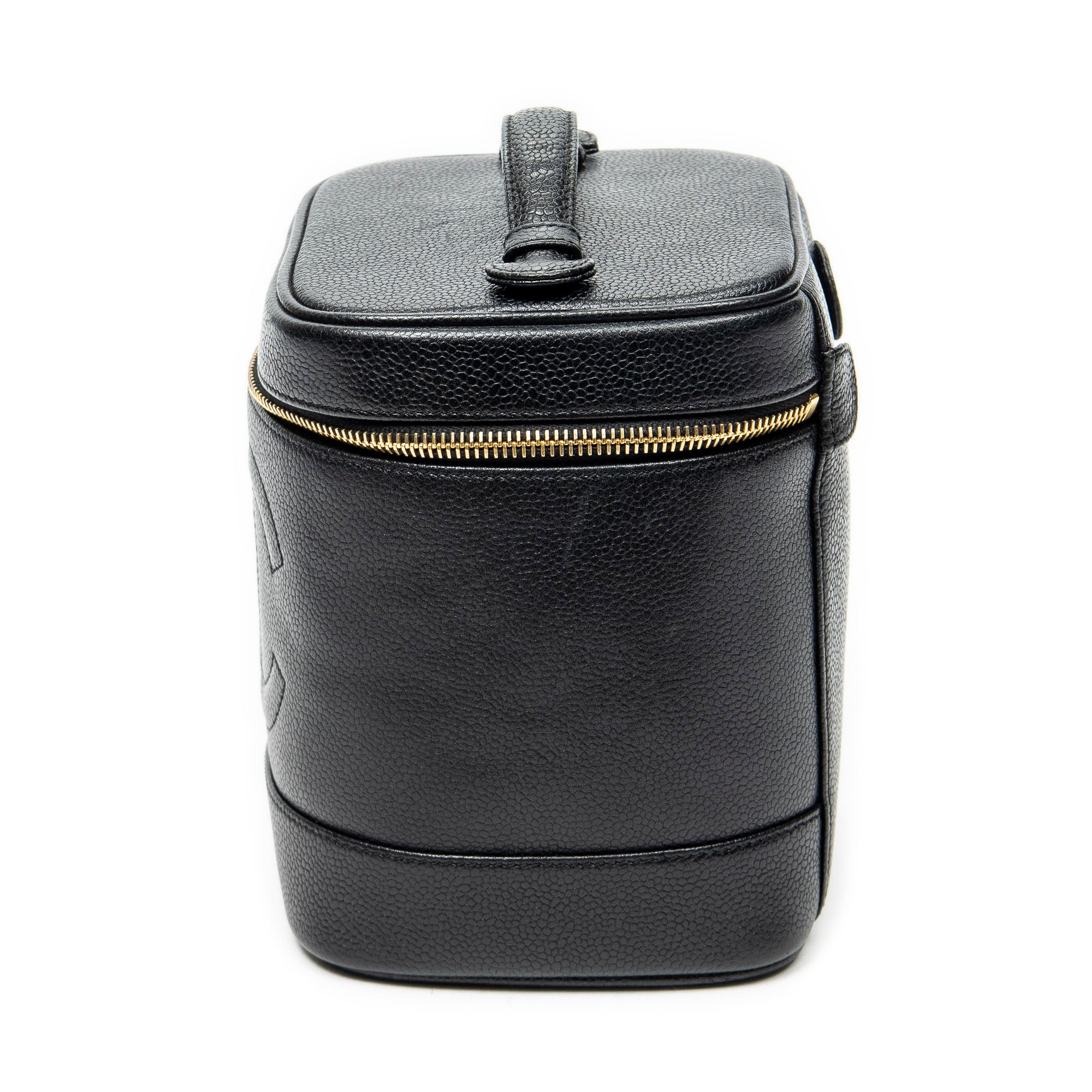 Pouch Timeless Tall Vanity Case Black Caviar Leather