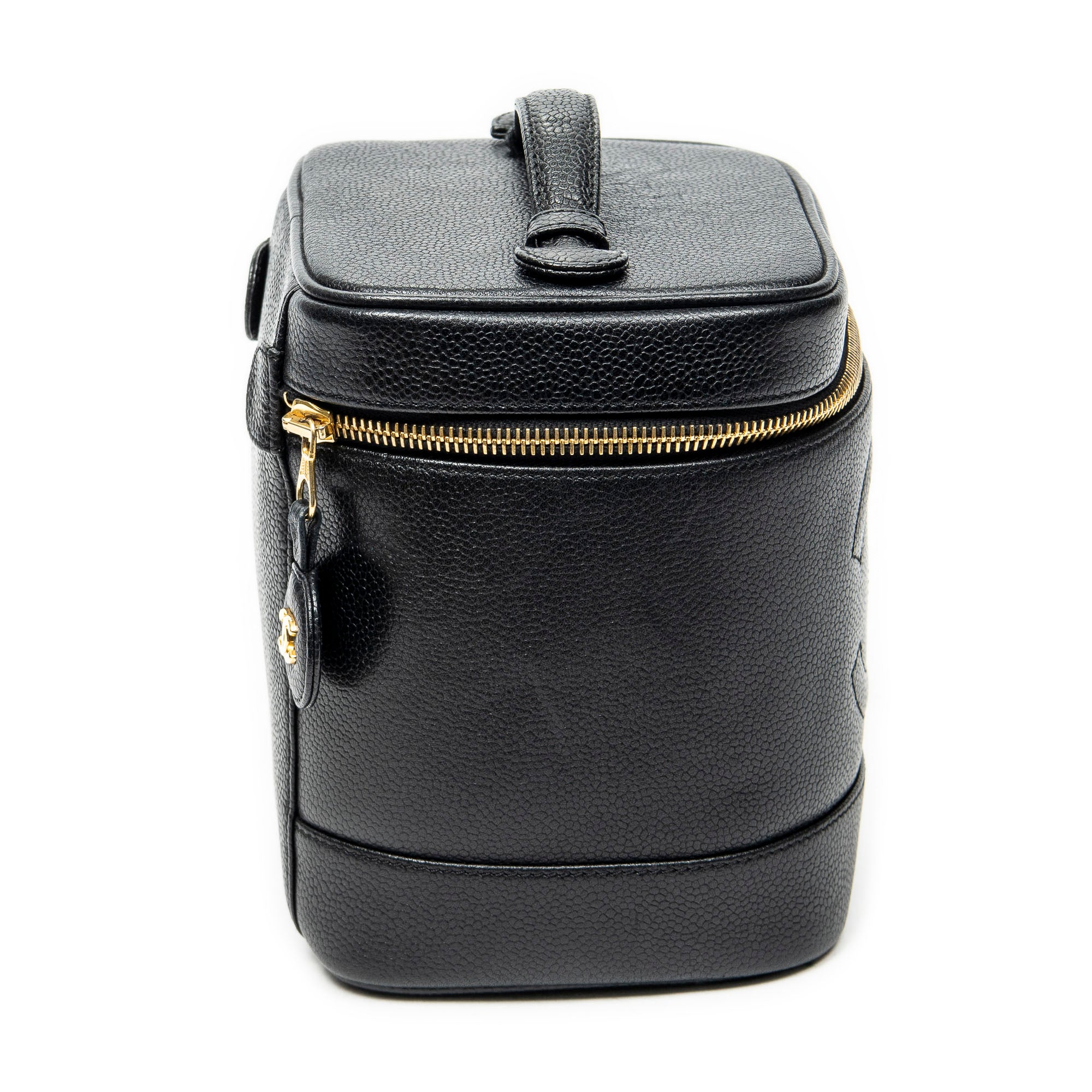 Pouch Timeless Tall Vanity Case Black Caviar Leather