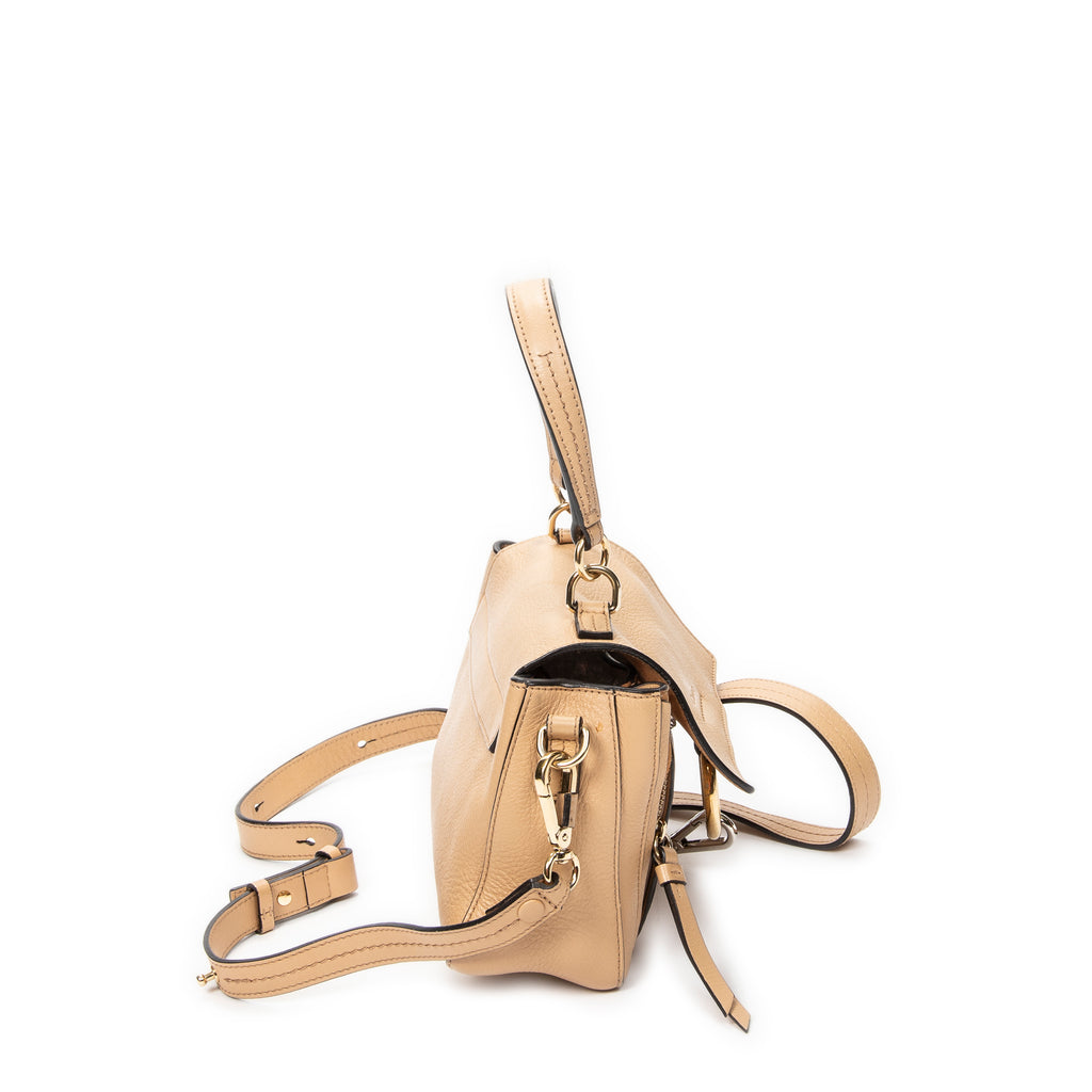 Shoulder Bag Mini Faye Day Tan Grained Calfskin Leather