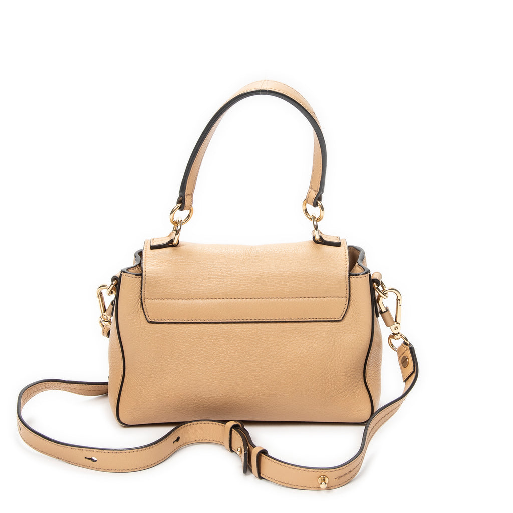 Shoulder Bag Mini Faye Day Tan Grained Calfskin Leather