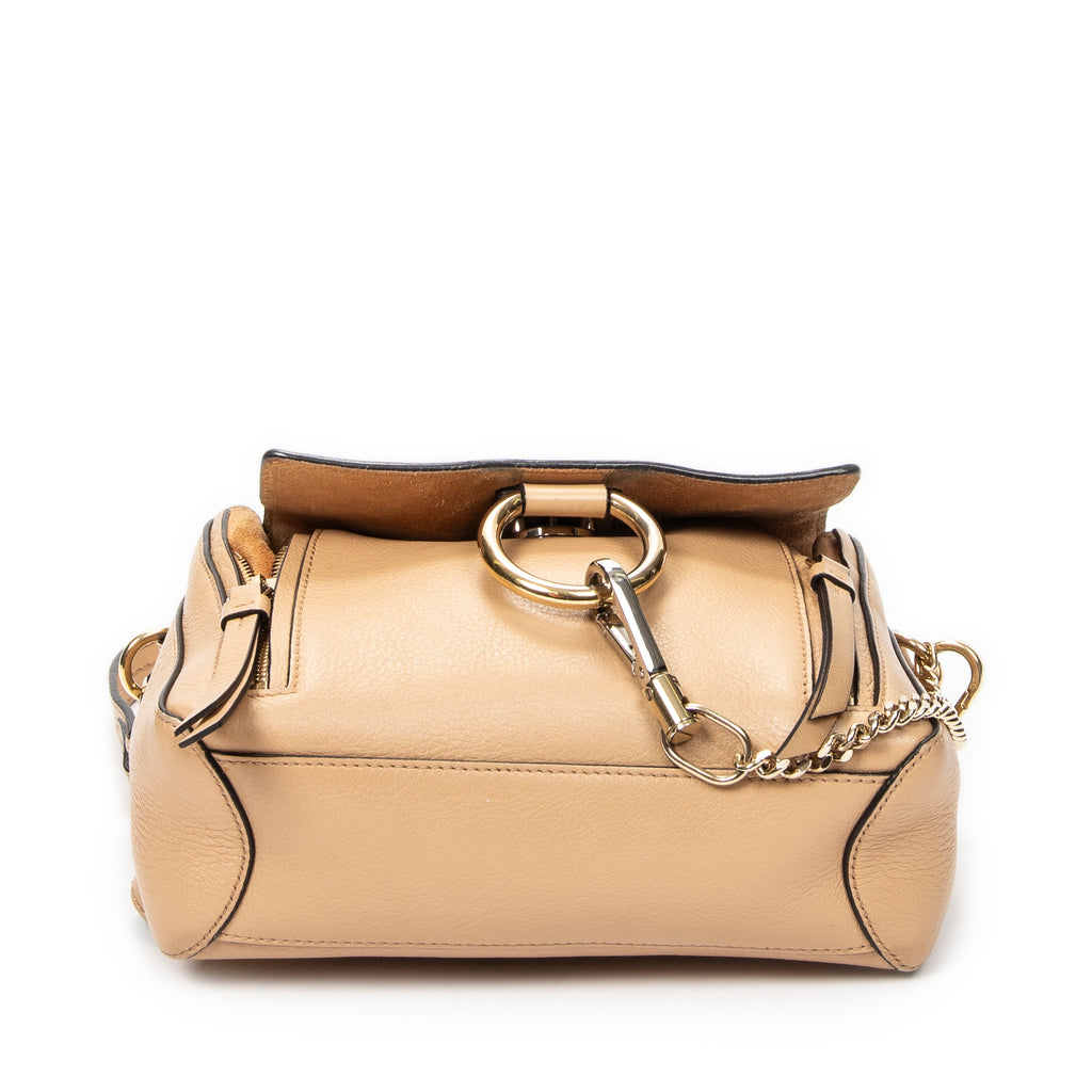 Shoulder Bag Mini Faye Day Tan Grained Calfskin Leather