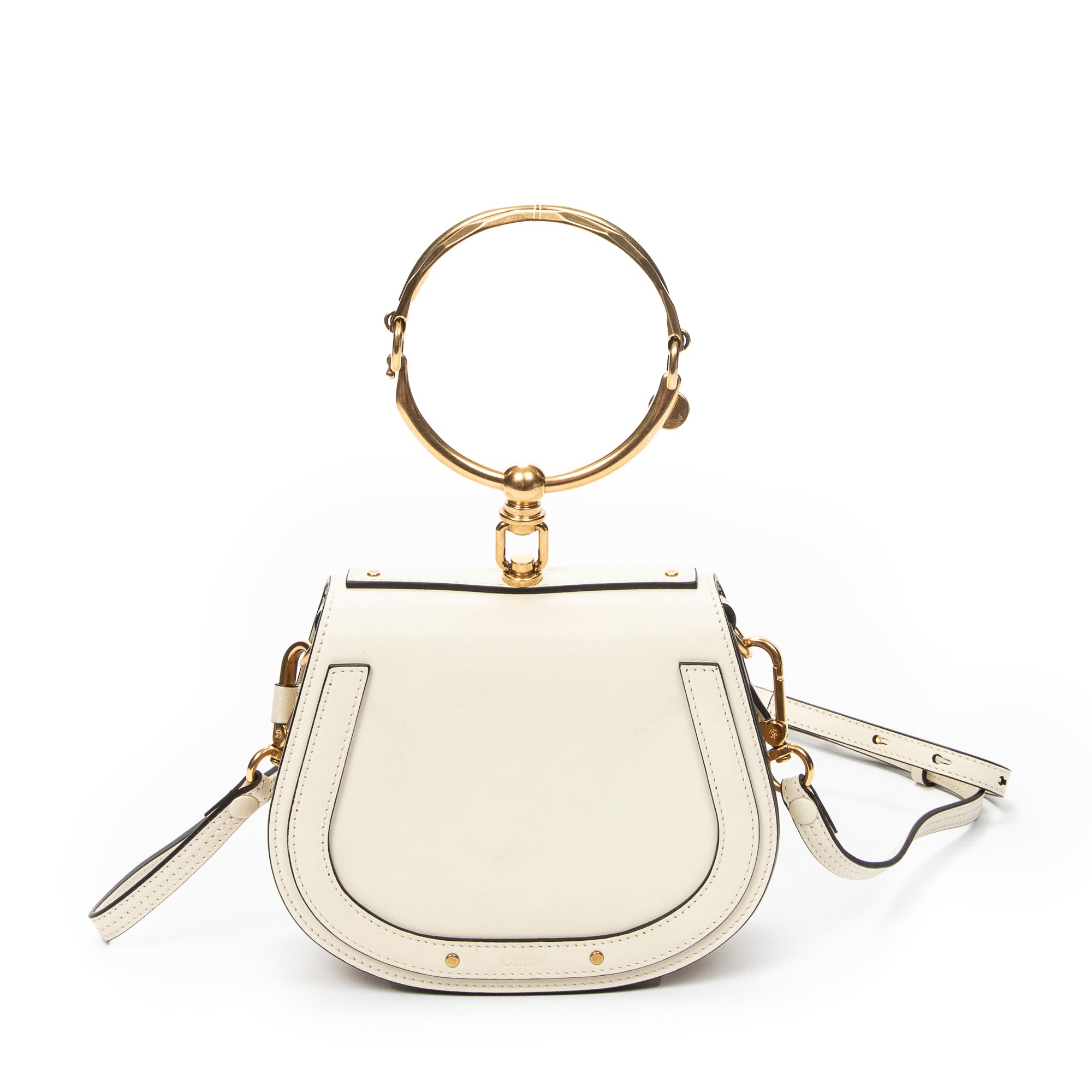 Shoulder Bag Nile Bracelet Bag Ivory Calfskin Leather