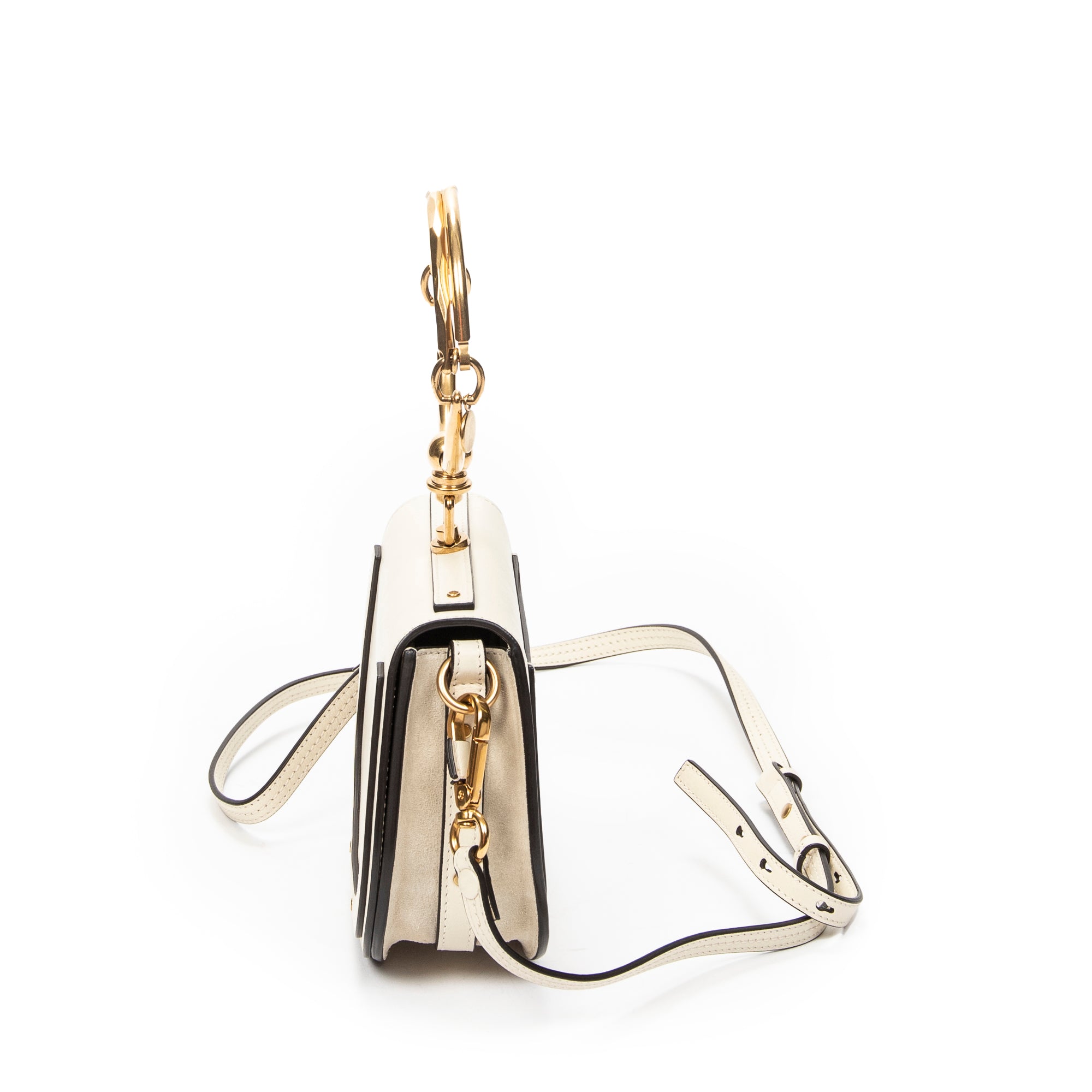 Shoulder Bag Nile Bracelet Bag Ivory Calfskin Leather