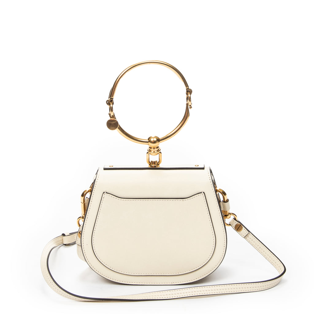 Shoulder Bag Nile Bracelet Bag Ivory Calfskin Leather