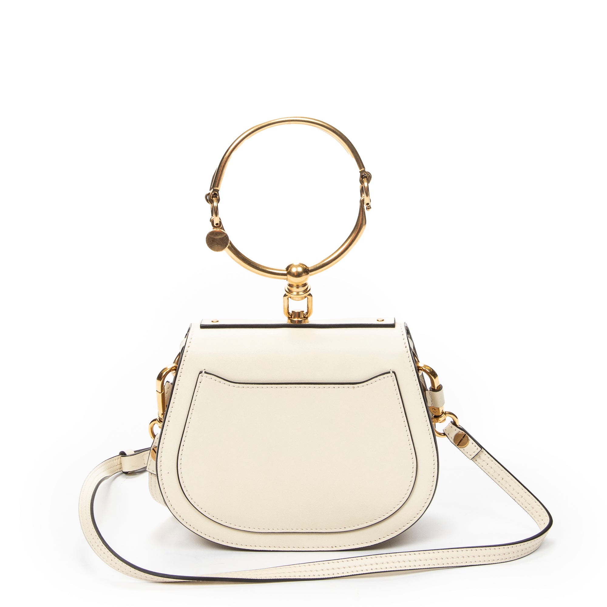 Shoulder Bag Nile Bracelet Bag Ivory Calfskin Leather