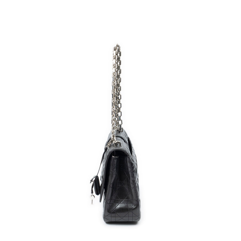 Shoulder Bag Large Miss Dior Flap Black Cannage Lambskin Leather