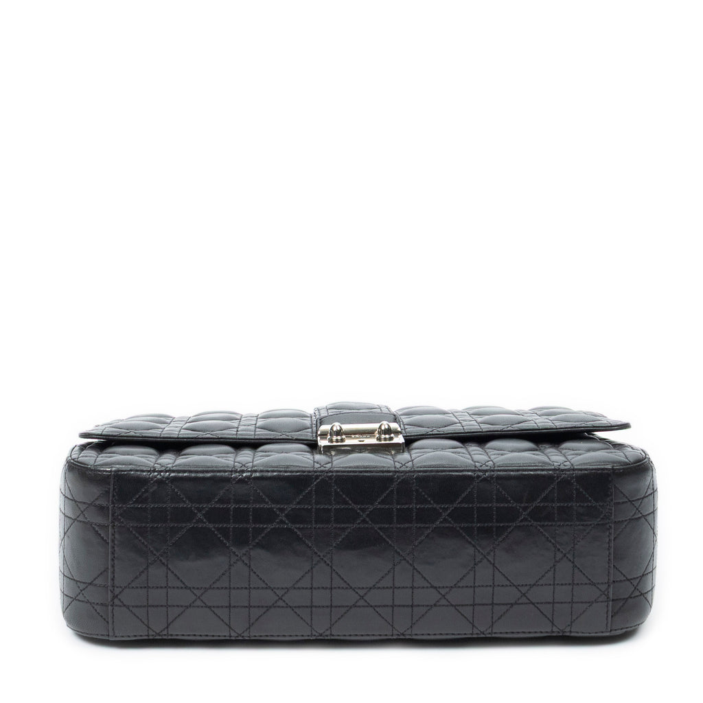 Shoulder Bag Large Miss Dior Flap Black Cannage Lambskin Leather